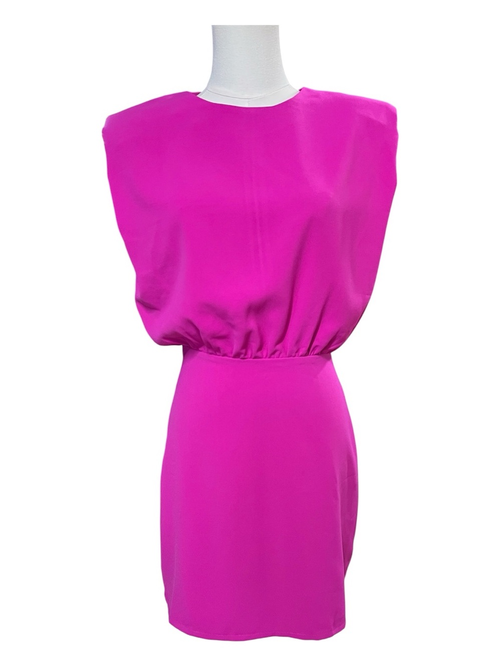🆕 NWT South Magenta Shoulder Pad Mini Sheath Dress | Size S